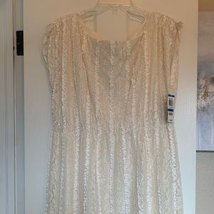 New Style & Co. Cream Lace Dress